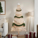 VIDAXL Arbre de Noël en bois pour decoration 150 cm bois massif de pin