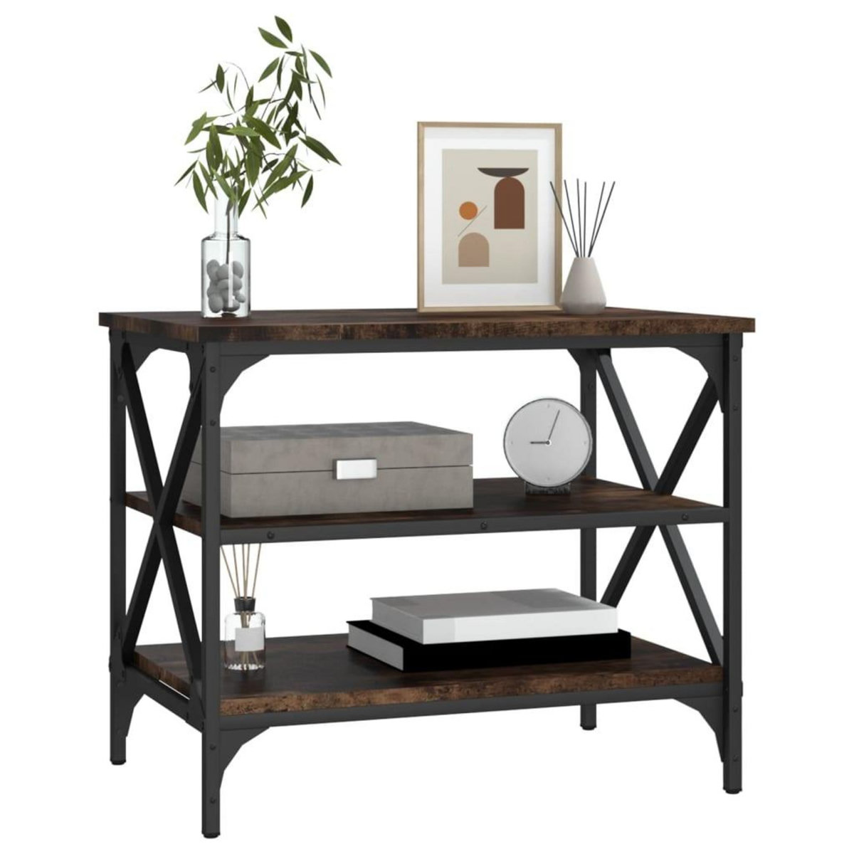 VIDAXL Meuble TV Chene fume 60x40x50 cm Bois d'ingenierie