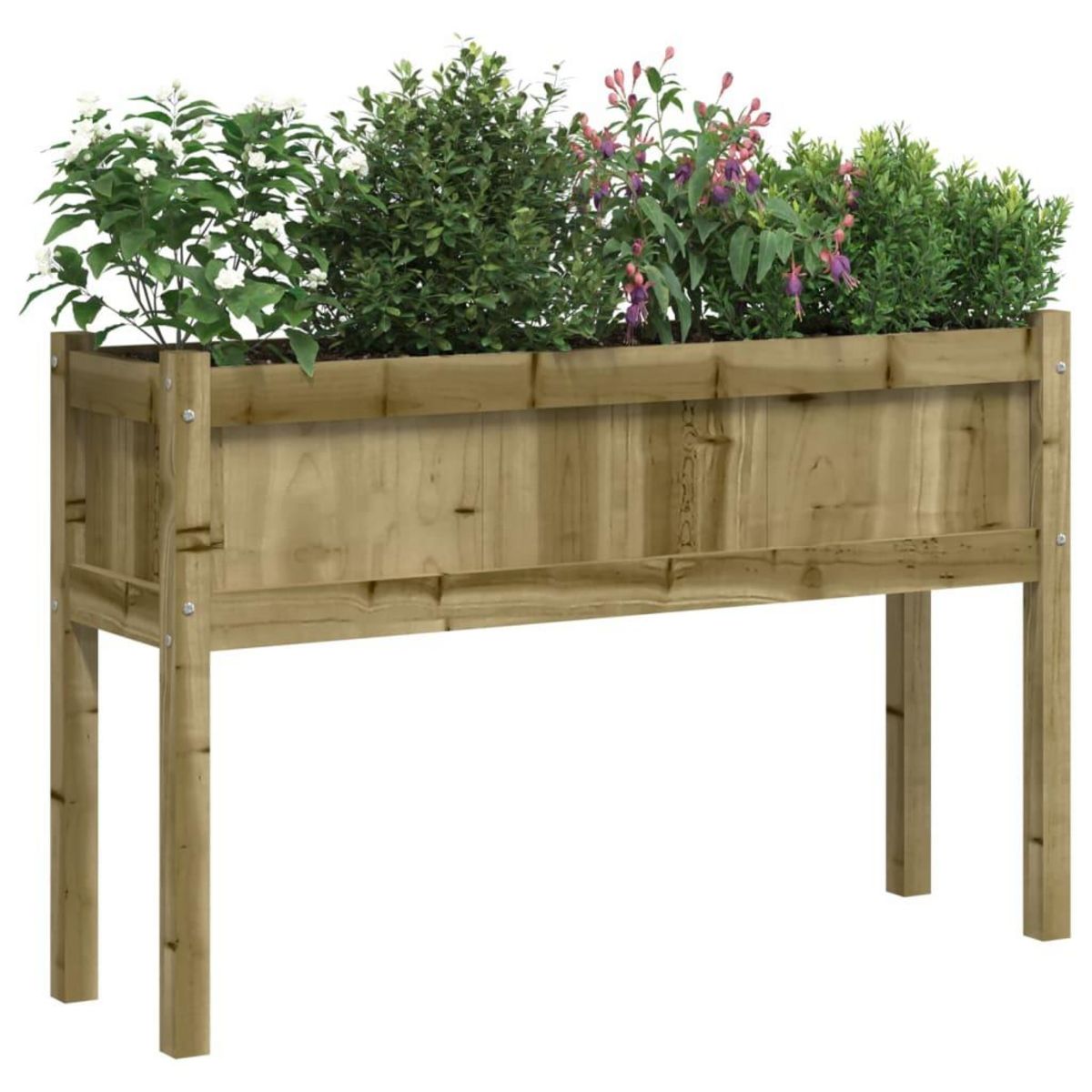 VIDAXL Jardiniere avec pieds 110x31x70 cm bois de pin impregne