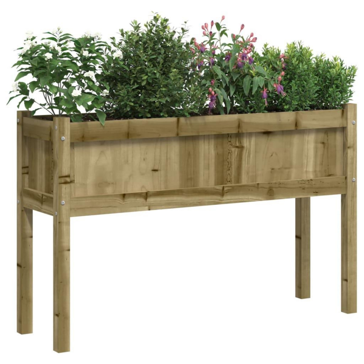 VIDAXL Jardiniere avec pieds 110x31x70 cm bois de pin impregne