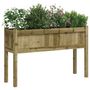 Voir la diapositive 4 : VIDAXL Jardiniere avec pieds 110x31x70 cm bois de pin impregne
