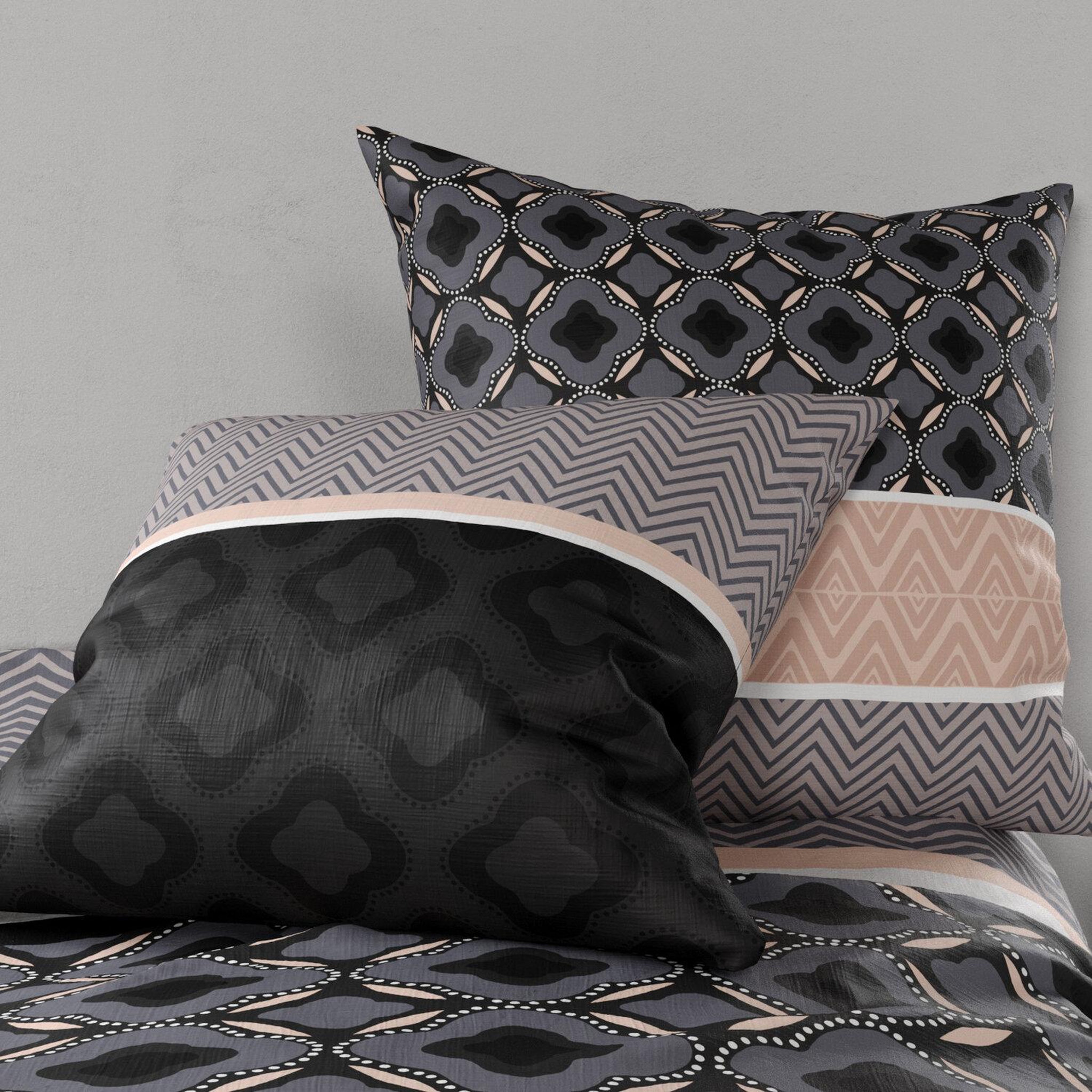 Voir la diapositive 3 : ATELIER DU COTON Parure housse de couette 100% coton 57 fils kea