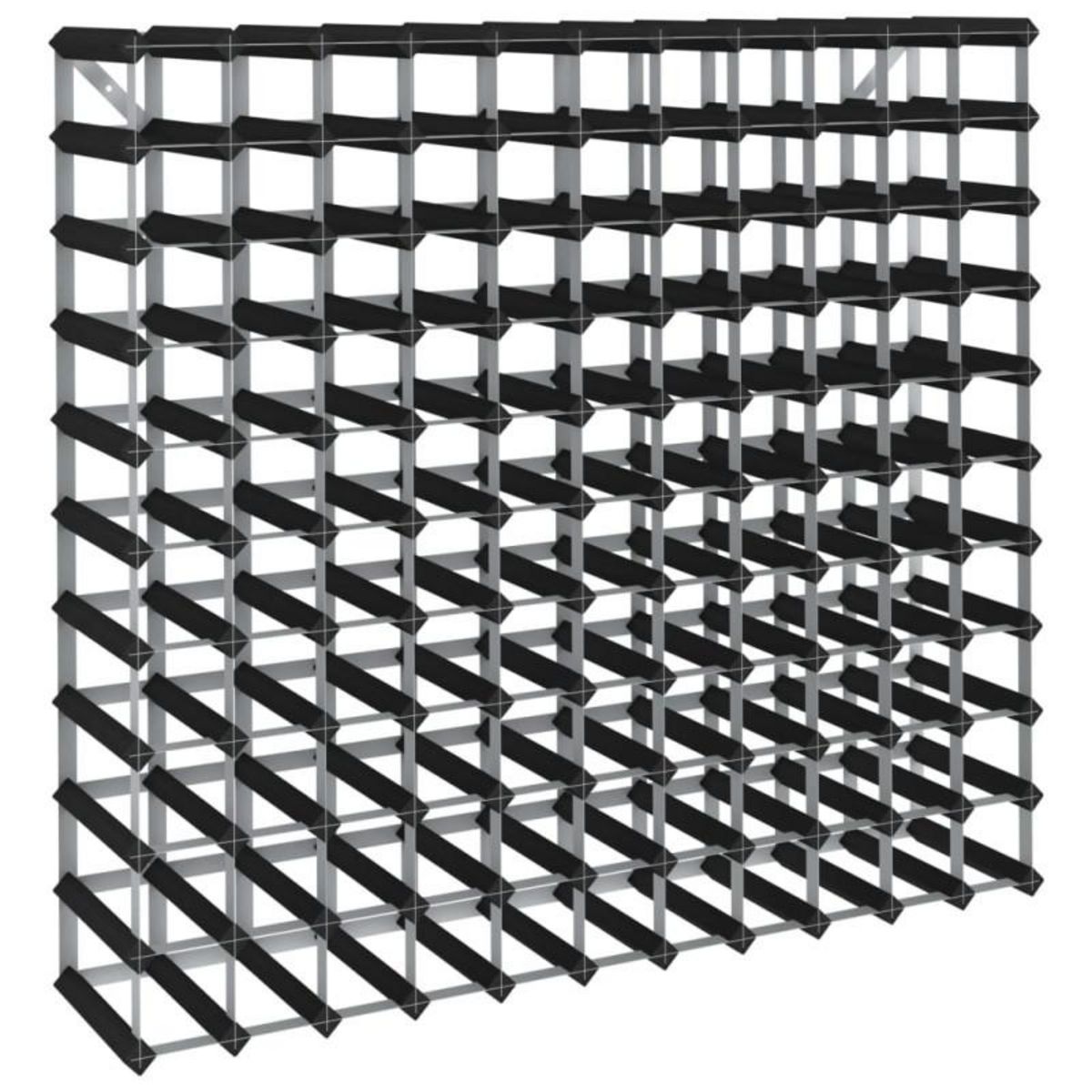 VIDAXL Casier à bouteilles pour 120 bouteilles Noir Bois de pin solide