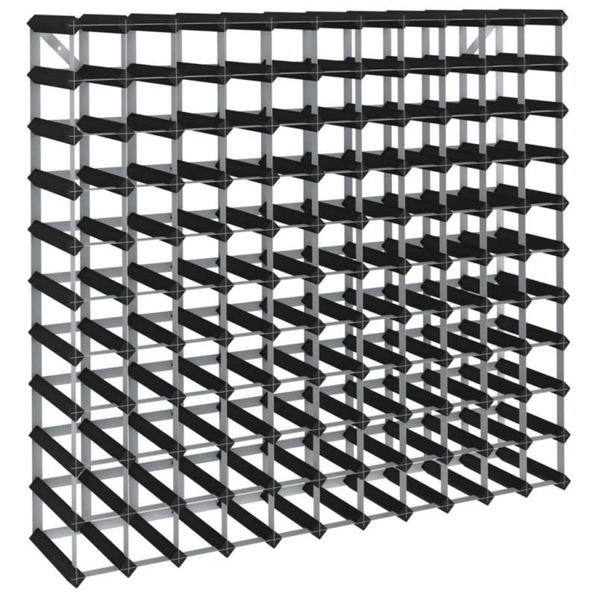 VIDAXL Casier à bouteilles pour 120 bouteilles Noir Bois de pin solide