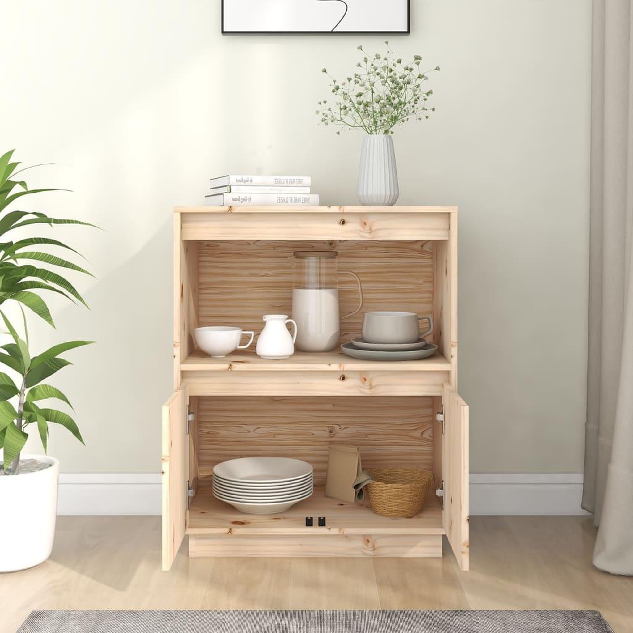 Voir la diapositive 3 : VIDAXL Buffet 60x34x75 cm Bois massif de pin