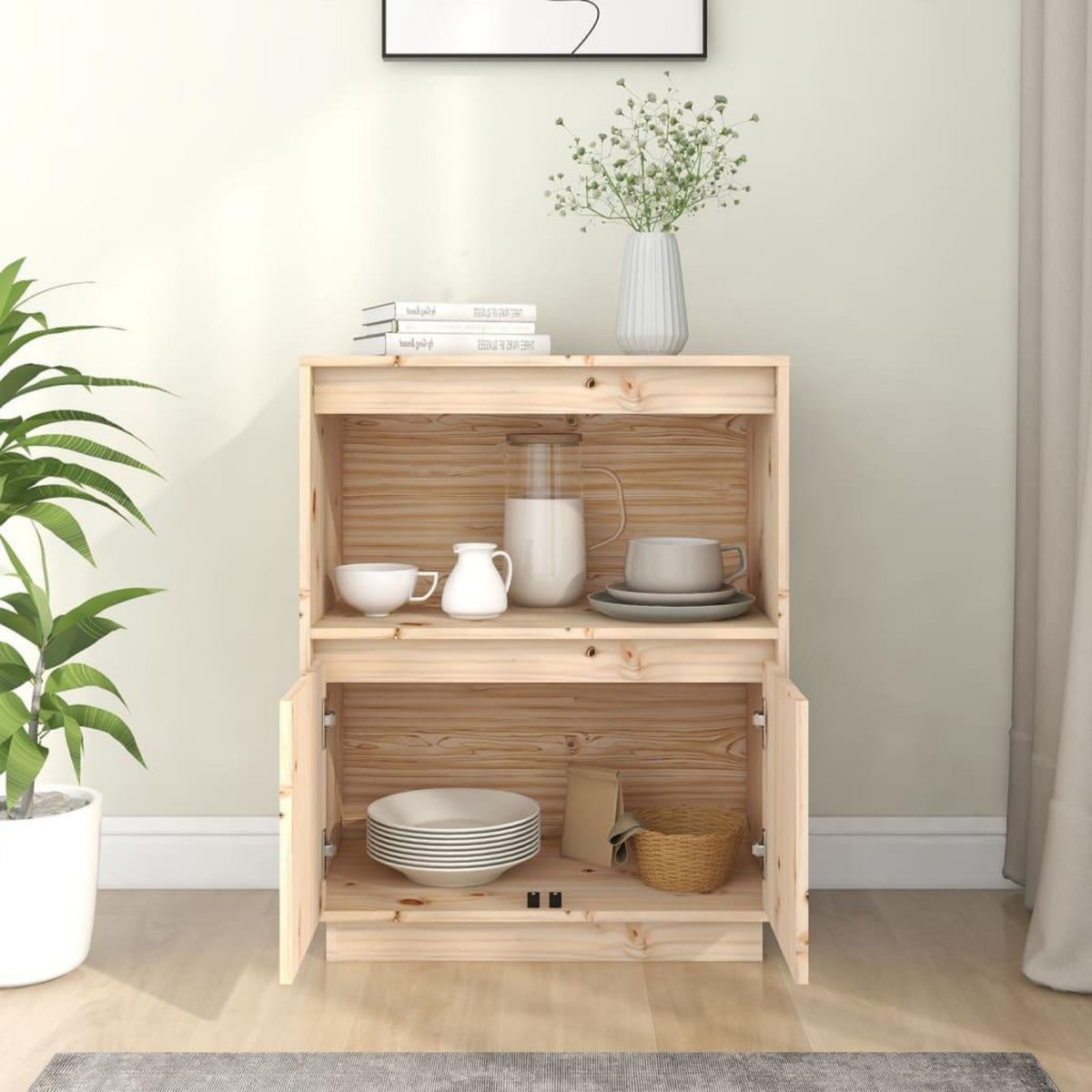 VIDAXL Buffet 60x34x75 cm Bois massif de pin