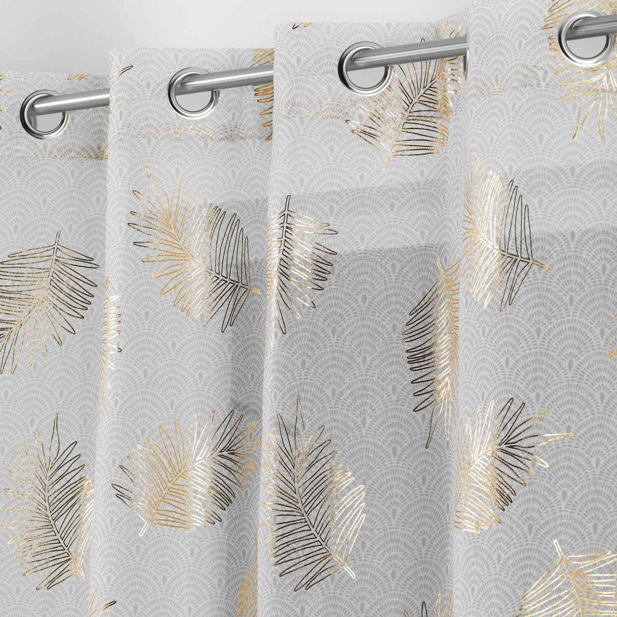 Voir la diapositive 2 : Douceur d'Intérieur Rideau voilage  sunny gold  140x280cm or
