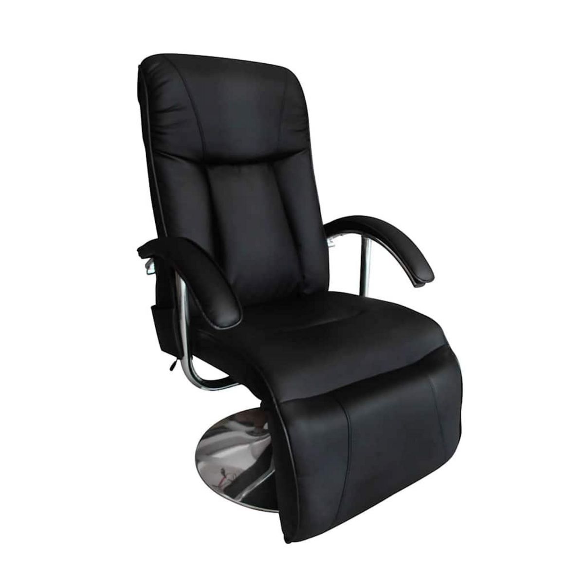 VIDAXL Fauteuil de massage Noir Similicuir