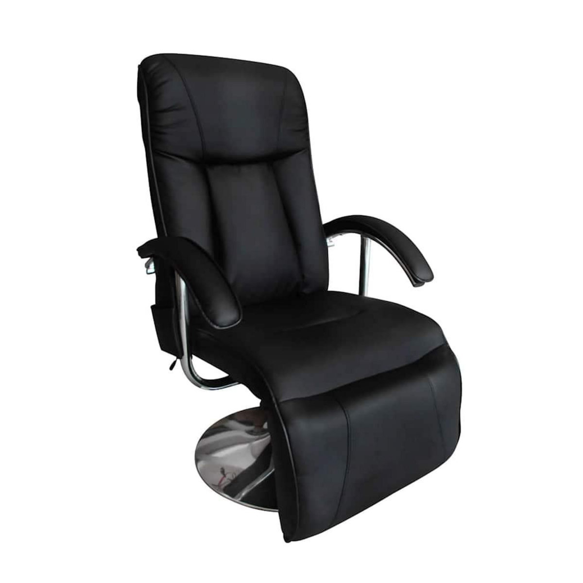 VIDAXL Fauteuil de massage Noir Similicuir