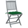 Voir la diapositive 2 : VIDAXL Chaises pliables d'exterieur lot de 6 et coussins Bois d'acacia