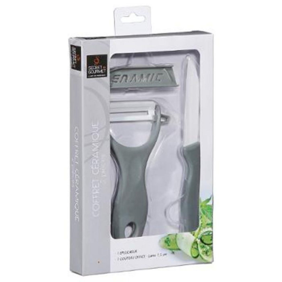 FIVE Couteau & Éplucheur Céramique  Zirco  20cm Gris