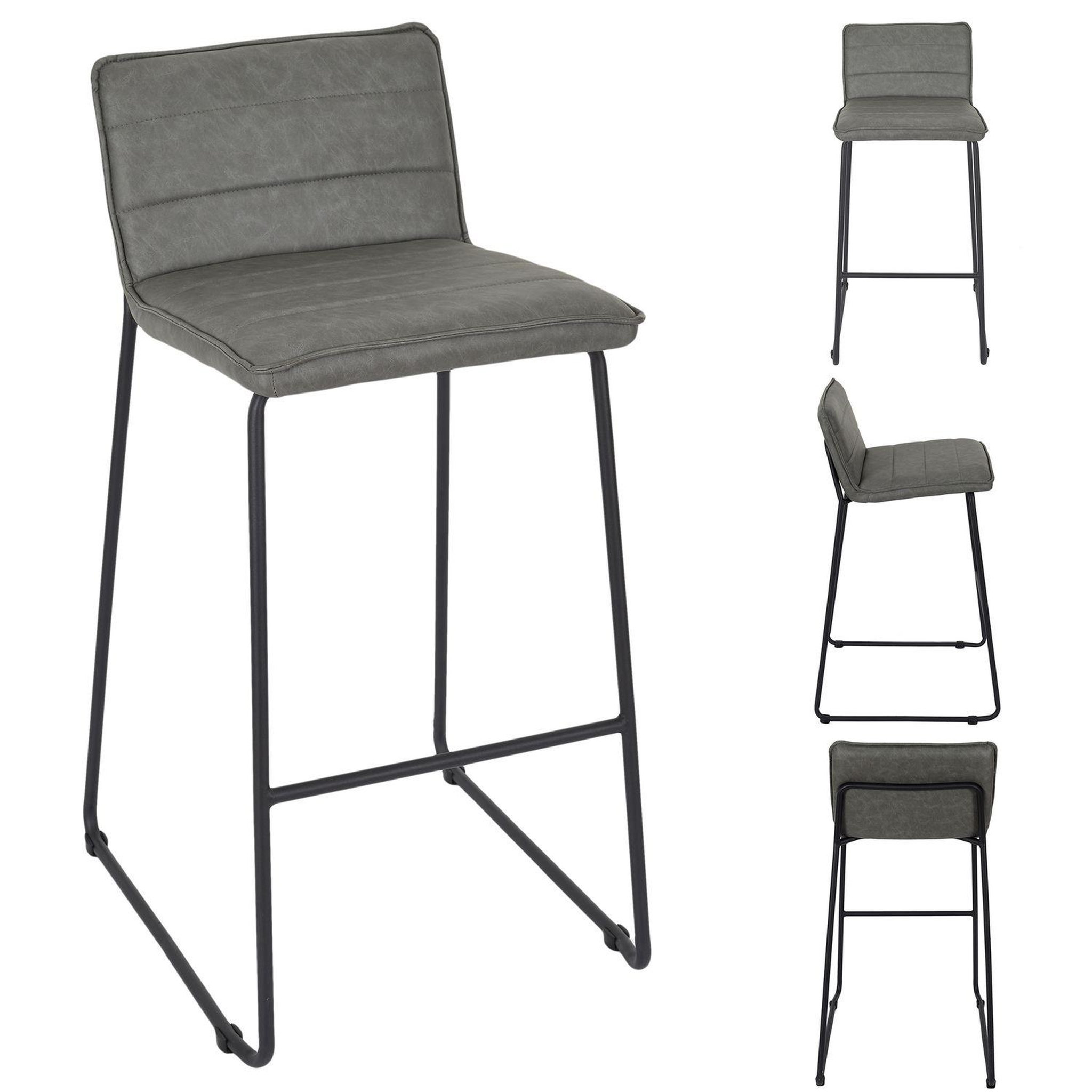 Voir la diapositive 4 : TOILINUX Lot 2 chaises de bar modèle warren