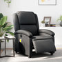 Voir la diapositive 1 : VIDAXL Fauteuil de massage inclinable electrique noir cuir veritable