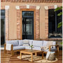 Voir la diapositive 2 : BOCARNEA Salon de jardin d'angle modulable - Bois d'acacia - 5 personnes - LEVATA - Gris