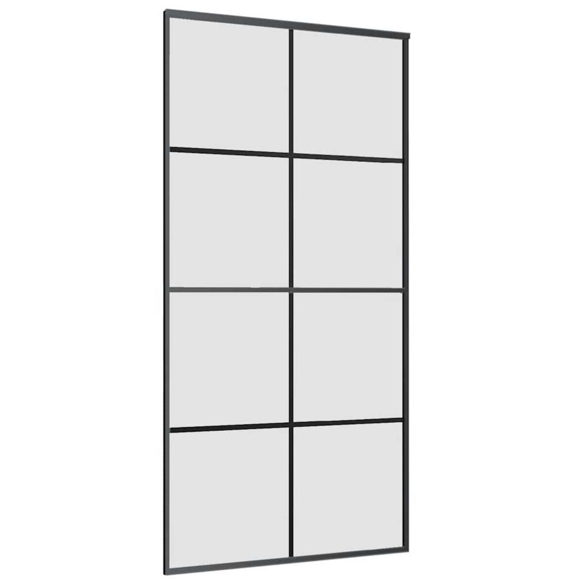 VIDAXL Porte coulissante kit de quincaillerie noir 102,5x205 cm