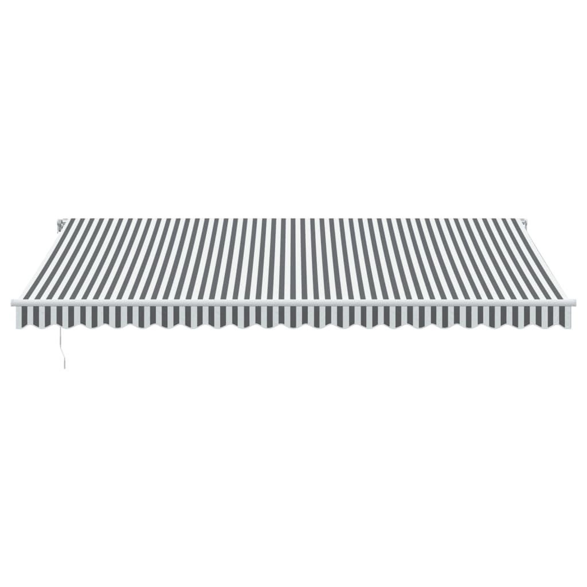 Voir la diapositive 4 : VIDAXL Auvent manuel retractable avec LED anthracite blanc 500x300 cm