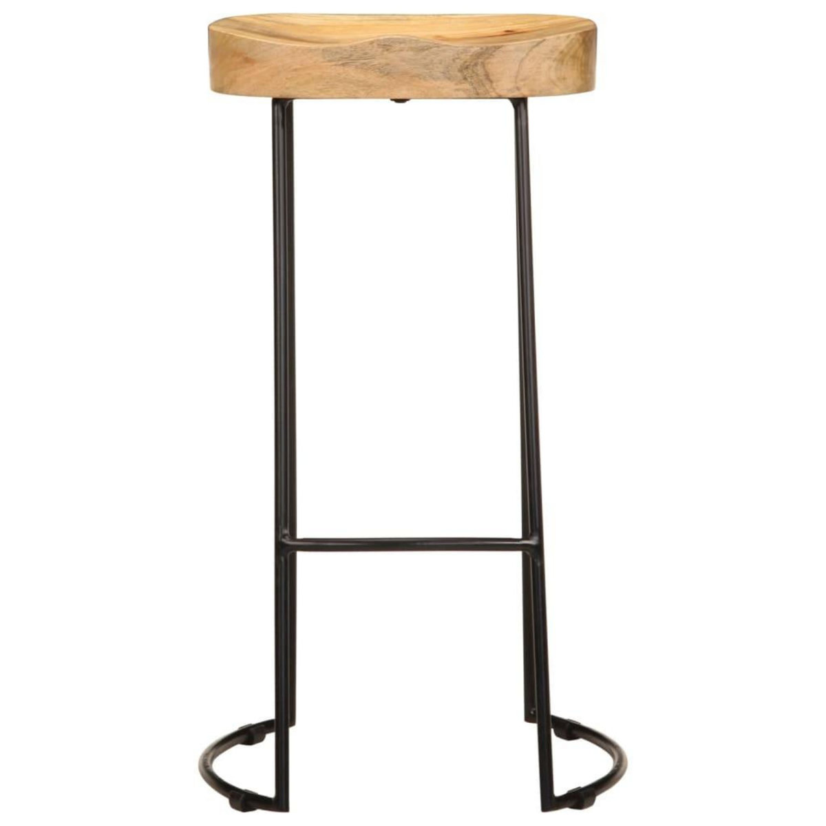 VIDAXL Tabourets de bar lot de 2 bois de manguier massif