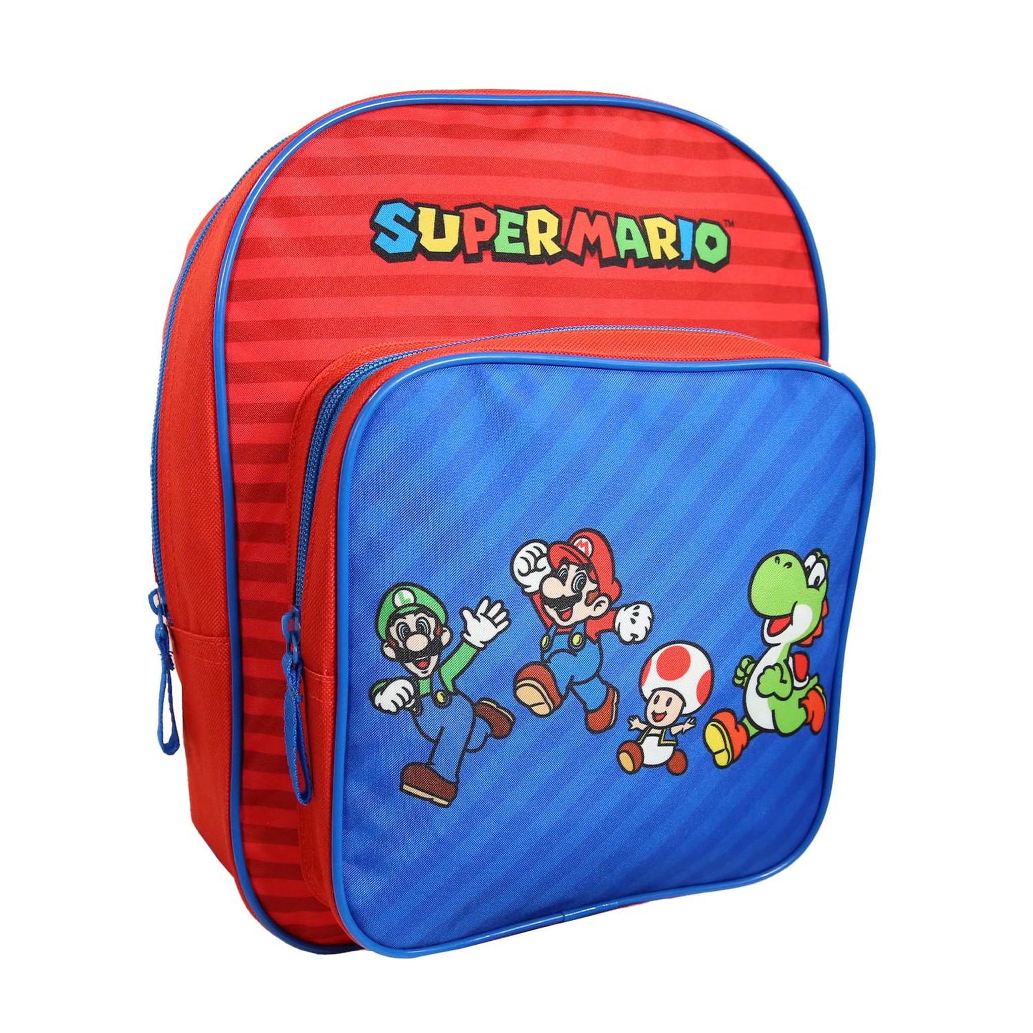 Voir la diapositive 2 : Bagtrotter Sac à dos 31 cm avec poche maternelle  Super Mario Multicolore