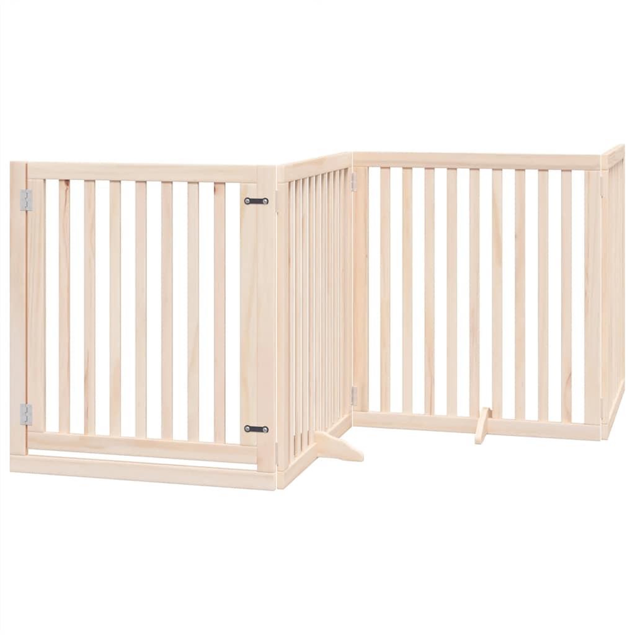 Voir la diapositive 3 : VIDAXL Barriere pour chien avec porte pliable 6 panneaux bois peuplier