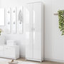 Voir la diapositive 1 : VIDAXL Garde-robe de couloir Blanc brillant Bois d'ingenierie