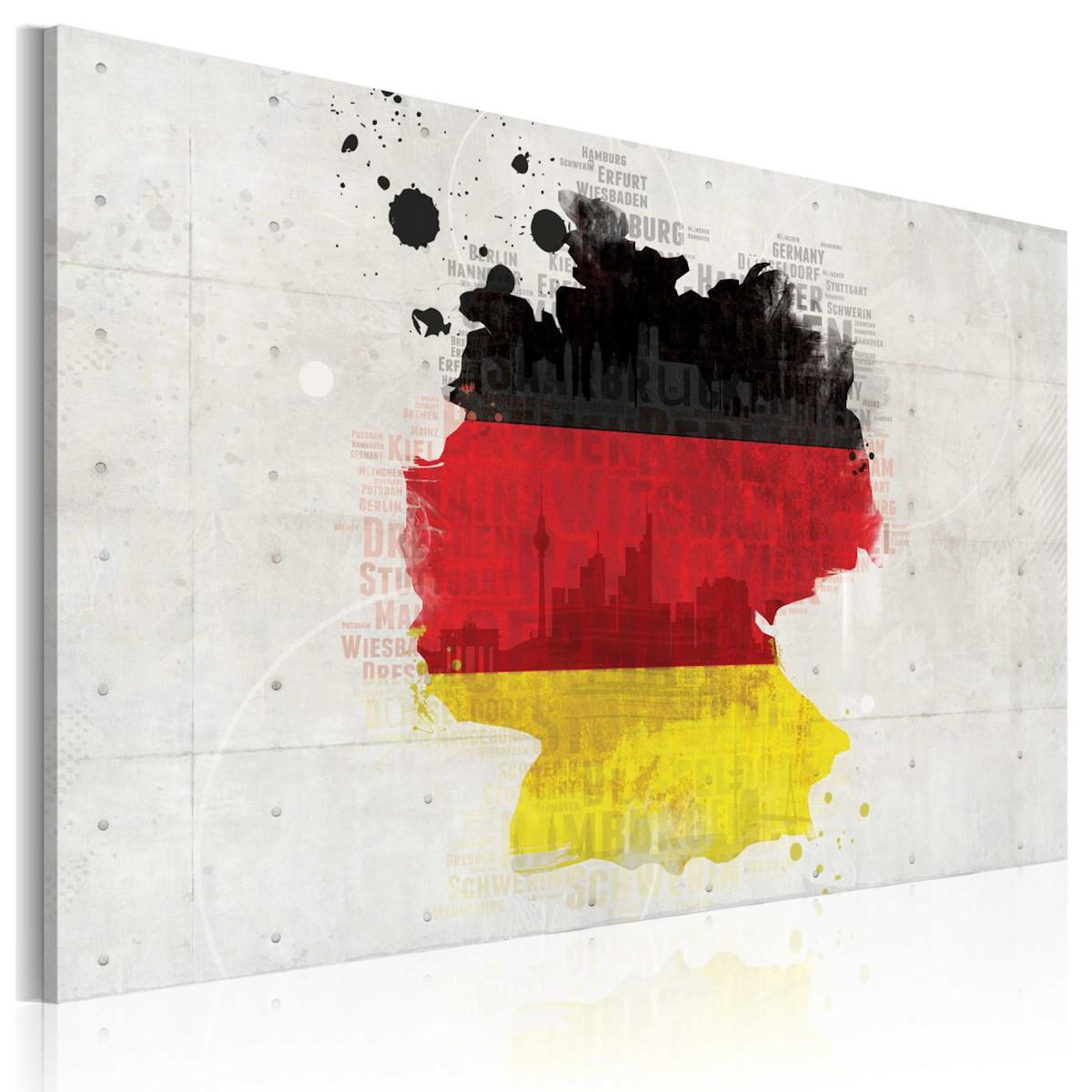 Paris Prix Tableau Imprimé  Carte de l'Allemagne