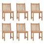Voir la diapositive 1 : VIDAXL Chaises de jardin lot de 6 avec coussins Bois de teck massif