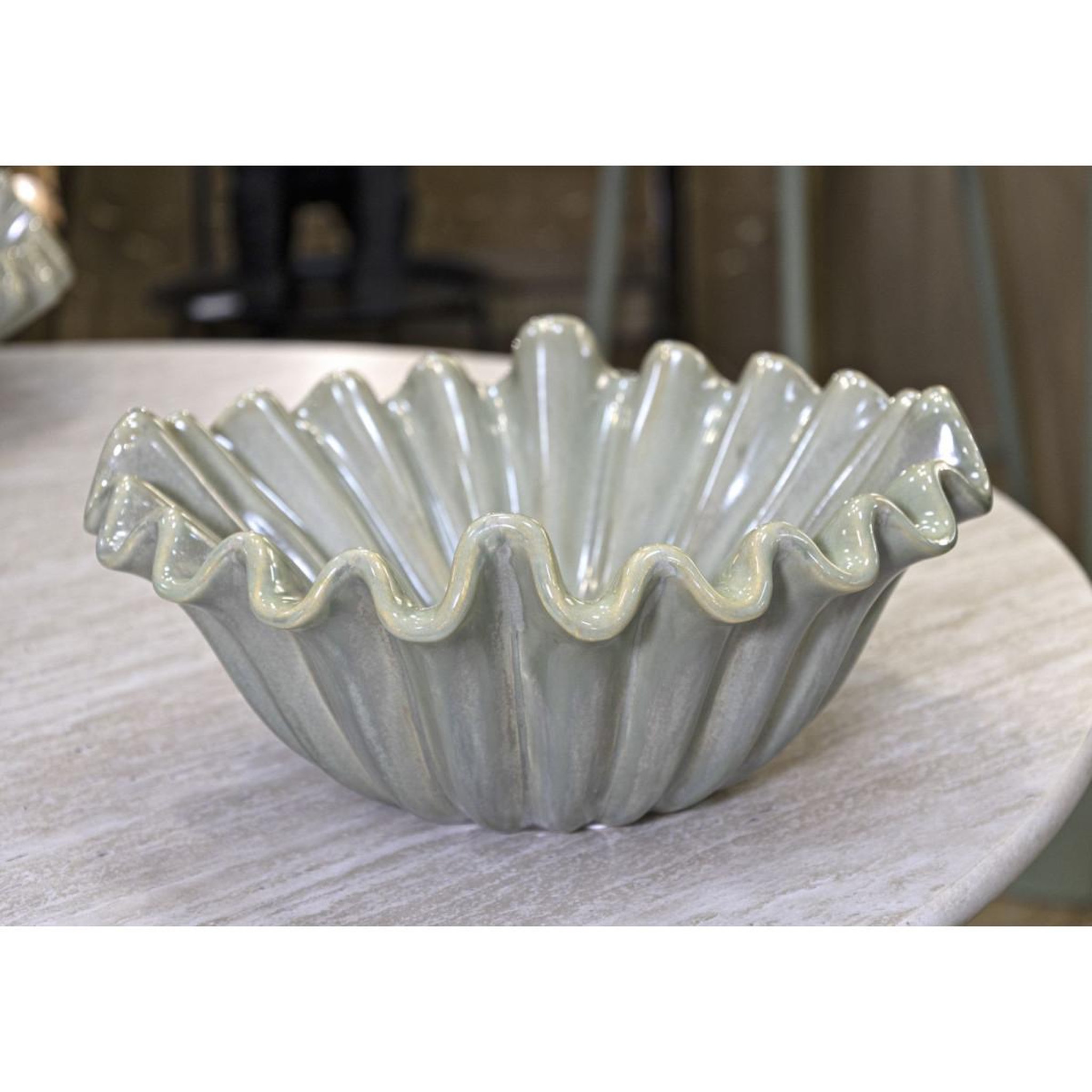 Voir la diapositive 5 : Paris Prix Vide-poche en céramique  venice  33cm vert