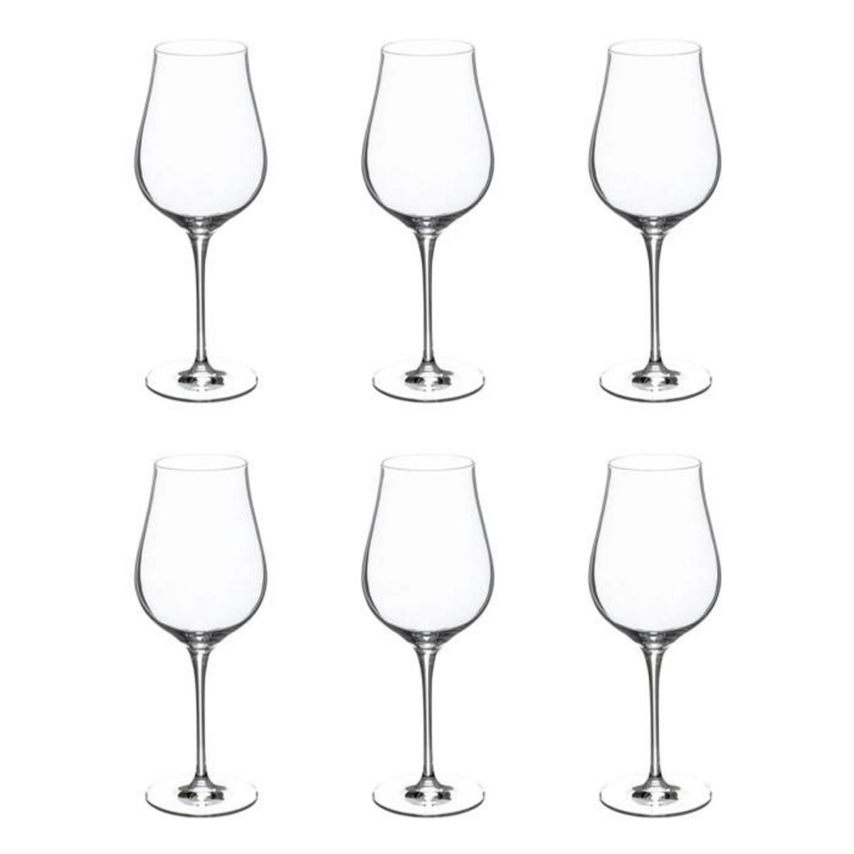 SECRET DE GOURMET Lot de 6 Verres à Eau Design  Oriane  50cl Transparent