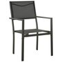 Voir la diapositive 2 : VIDAXL Chaises de jardin lot de 4 Textilene et acier Noir anthracite