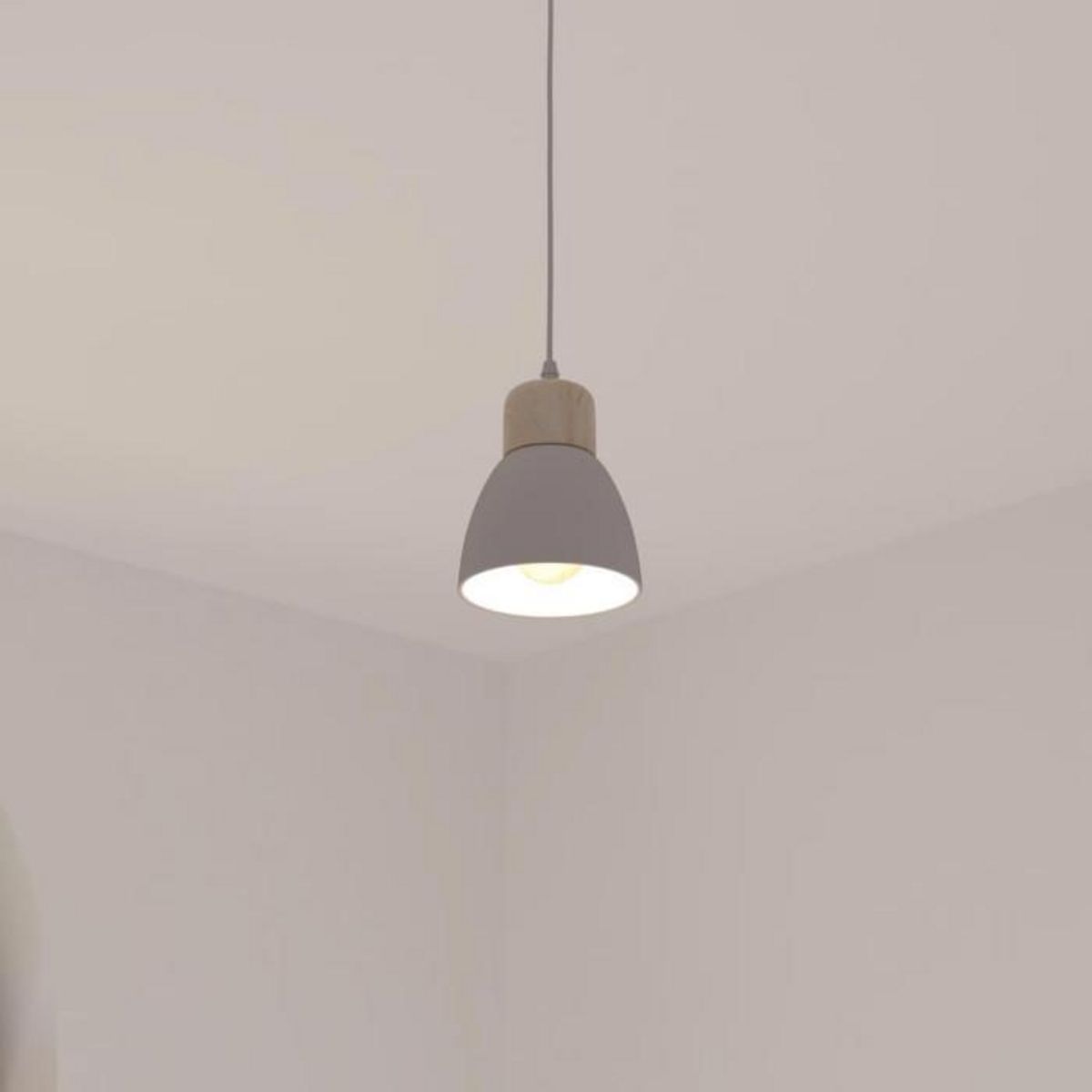 ATMOSPHERA Lampe Suspension Métal  Cloche  19cm Blanc