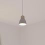 Voir la diapositive 4 : ATMOSPHERA Lampe Suspension Métal  Cloche  19cm Blanc