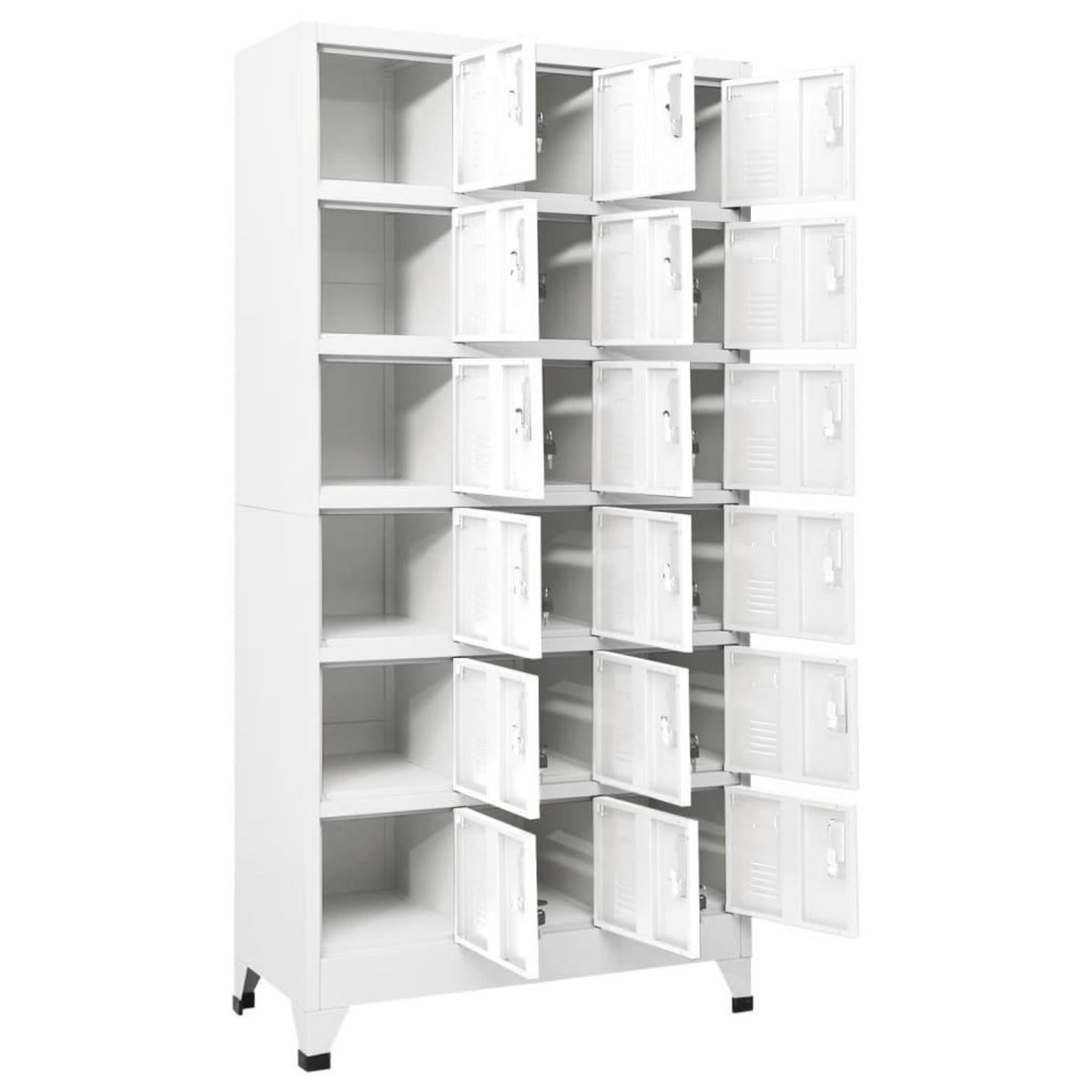 VIDAXL Armoire a casier avec 18 compartiments Metal 90x40x180 cm