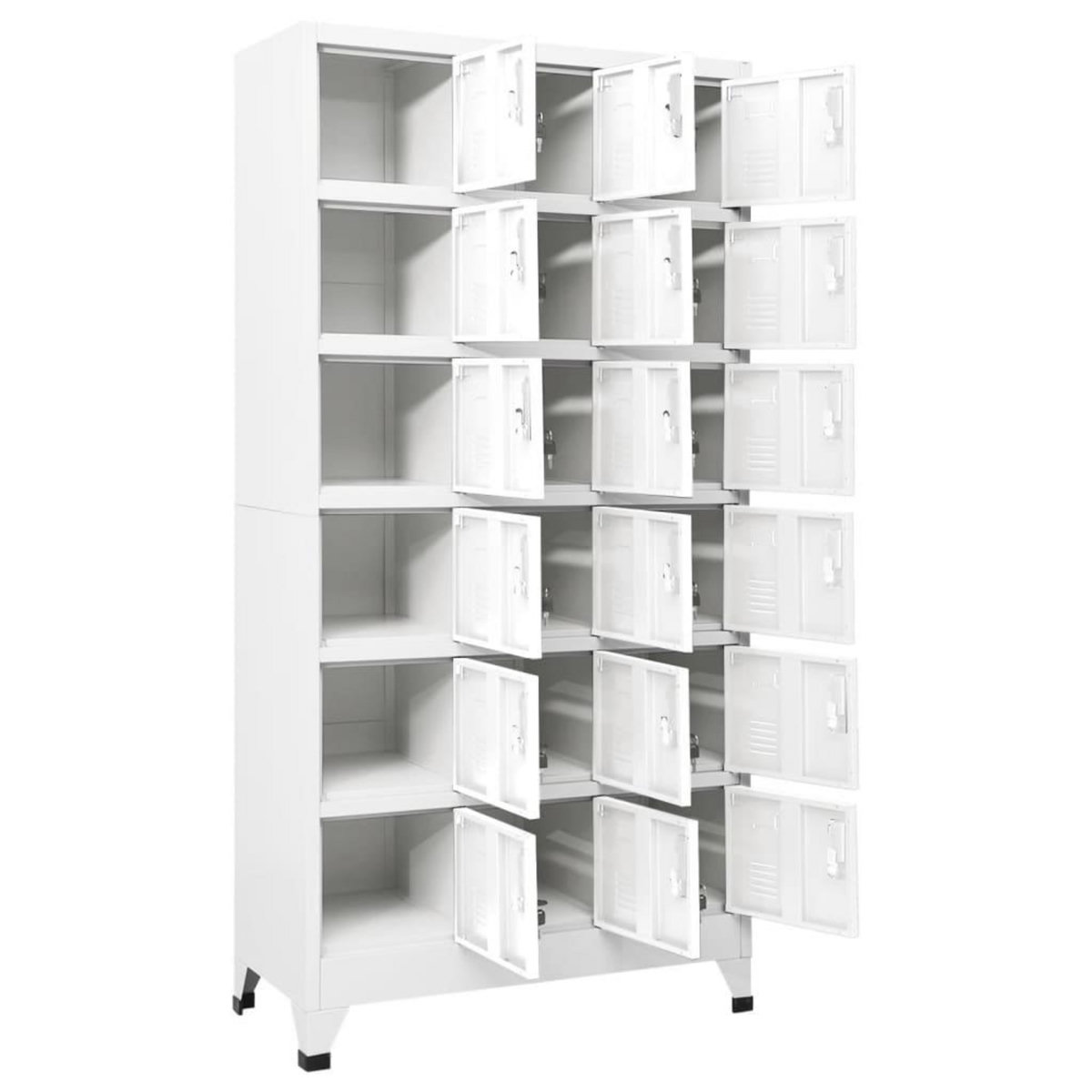 VIDAXL Armoire a casier avec 18 compartiments Metal 90x40x180 cm