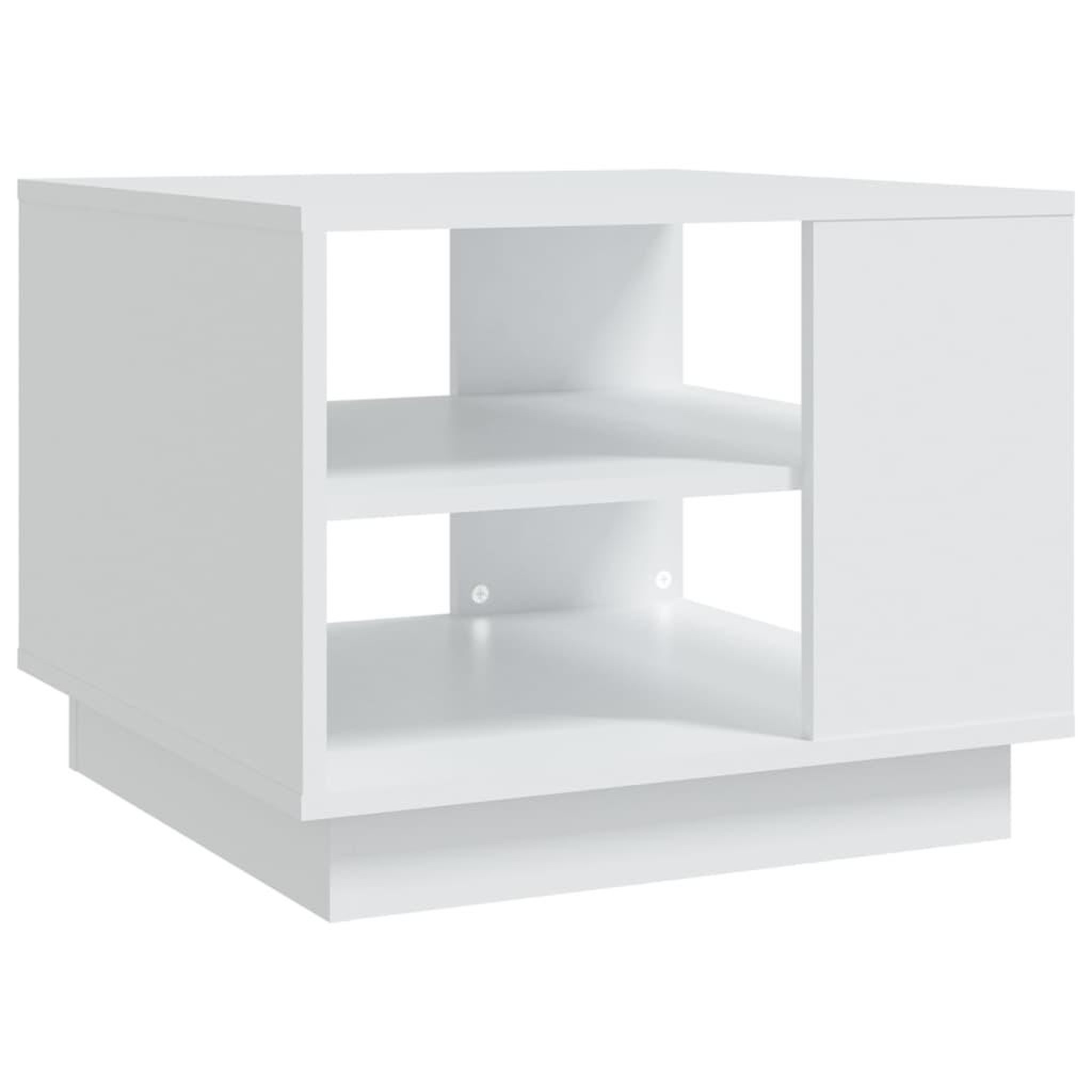 Voir la diapositive 2 : VIDAXL Table basse blanc 55x55x43 cm bois d'ingenierie