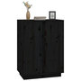 Voir la diapositive 4 : VIDAXL Buffet Noir 60x35x80 cm Bois massif de pin