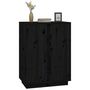 Voir la diapositive 4 : VIDAXL Buffet Noir 60x35x80 cm Bois massif de pin
