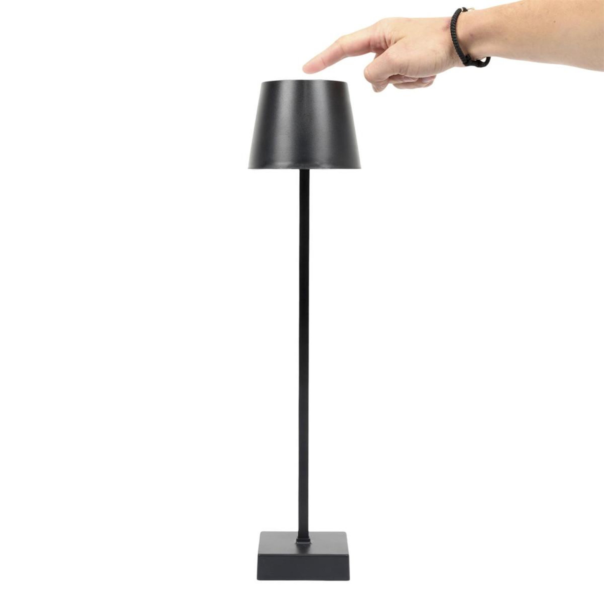 Voir la diapositive 3 : The Home Deco Factory Lampe à poser tactile  rechargeable  45cm noir