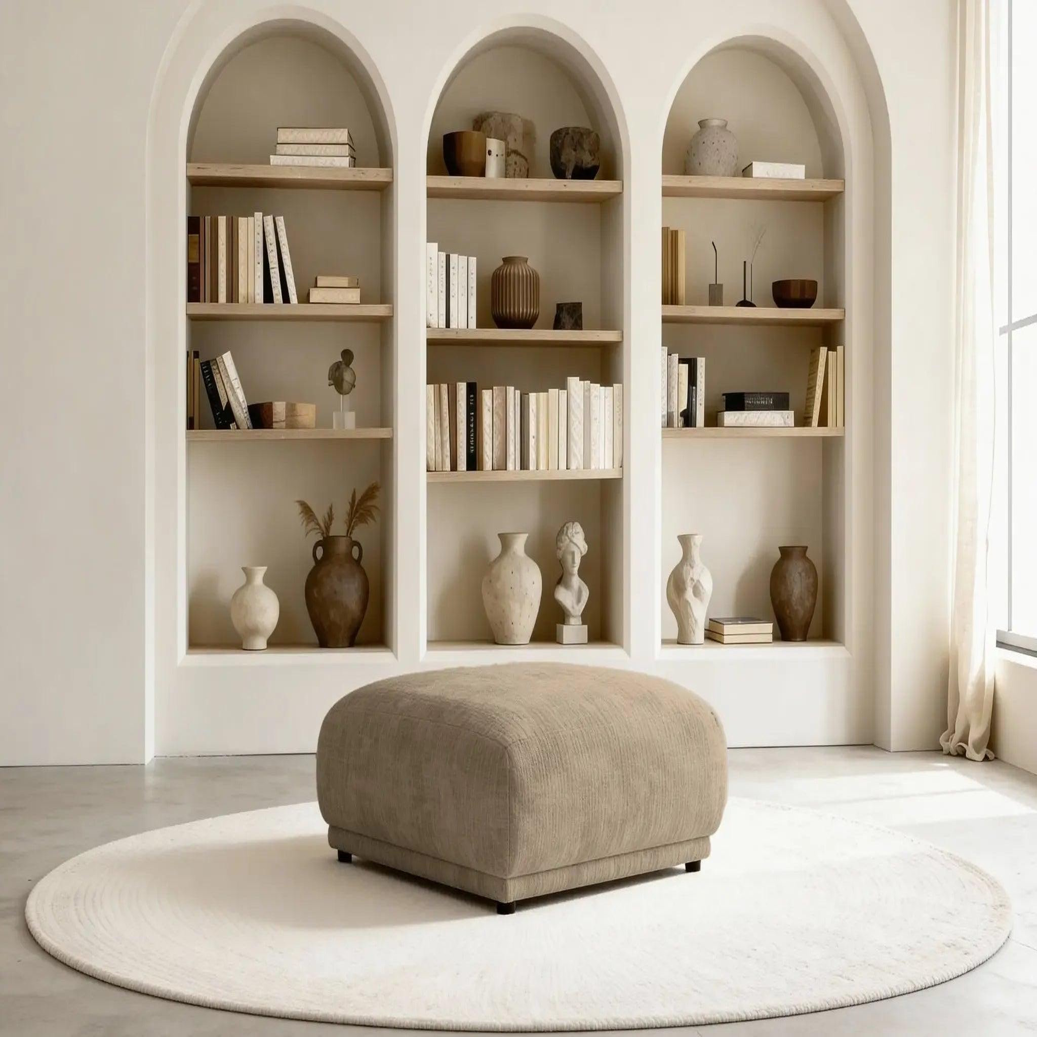 Voir la diapositive 4 : CASANOVA PARIS Rosalie - pouf tissu chenille