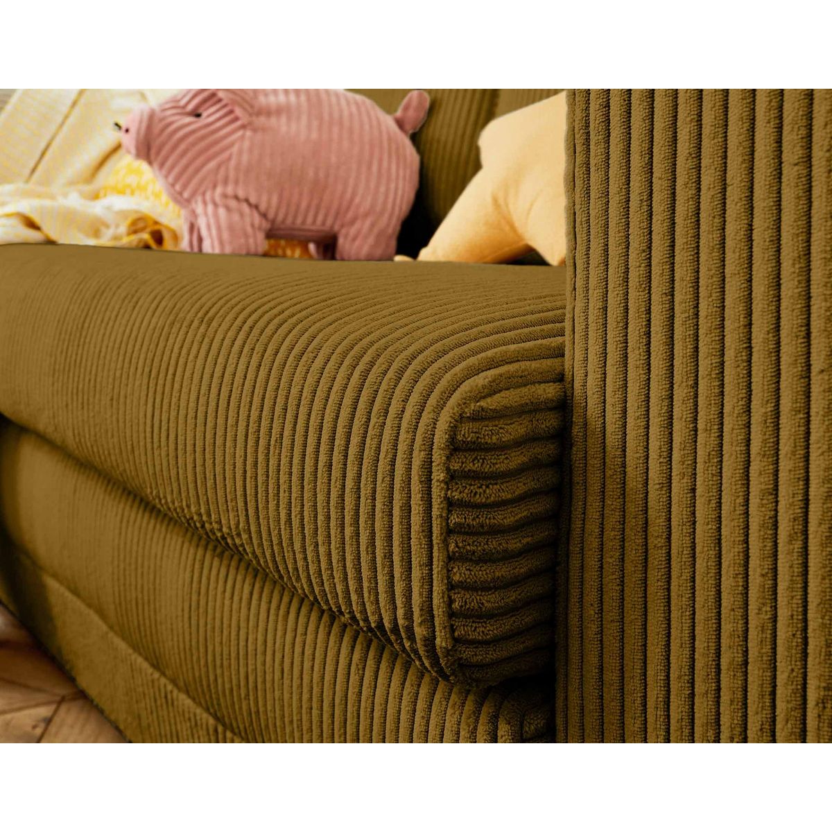 BEST MOBILIER Marilia - canapé 2 places - convertible déplimousse - en velours côtelé