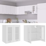 VIDAXL Armoire en verre suspendue Blanc 60x31x60 cm Bois ingenierie