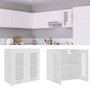 Voir la diapositive 1 : VIDAXL Armoire en verre suspendue Blanc 60x31x60 cm Bois ingenierie