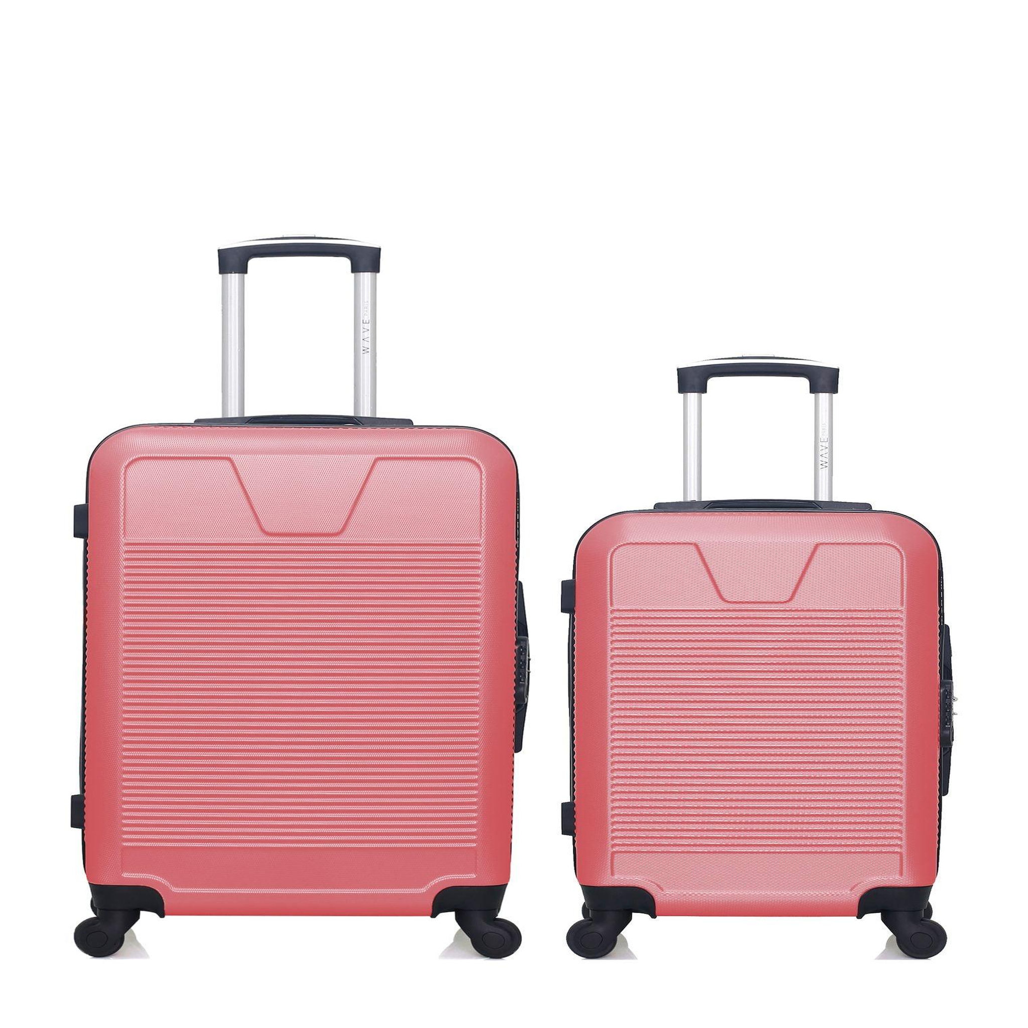 WAVE PARIS Wave paris - lot de 2 - valise weekend et valise cabine selenga. Coloris disponibles : Noir, Rose, Bleu, Gris, Orange, Beige