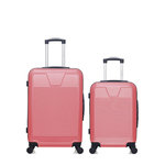 WAVE PARIS WAVE PARIS - Lot de 2 - Valise weekend et valise cabine SELENGA. Coloris disponibles : Gris, Beige, Rose, Bleu, Noir