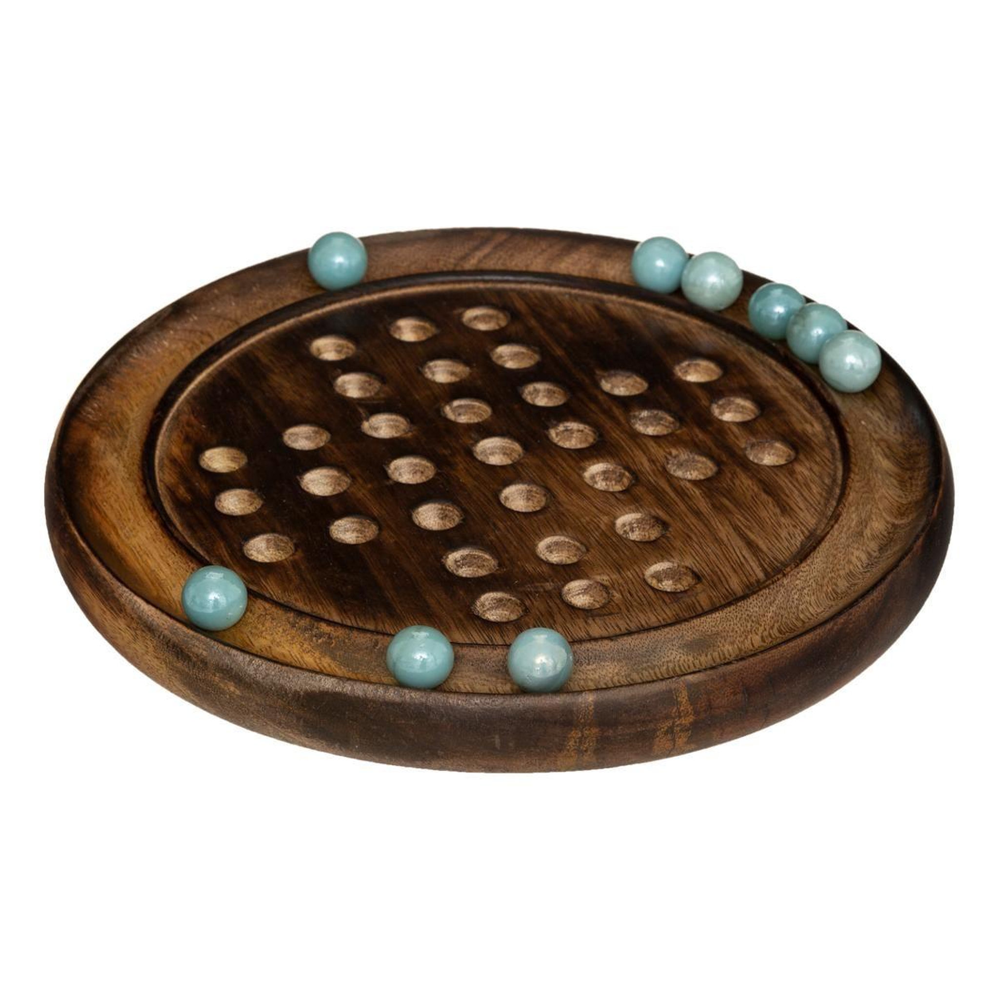 Voir la diapositive 2 : ATMOSPHERA Jeu de société en bois  solitaire  22cm naturel