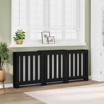 VIDAXL Cache-radiateur noir 205x21,5x83,5 cm bois d'ingenierie