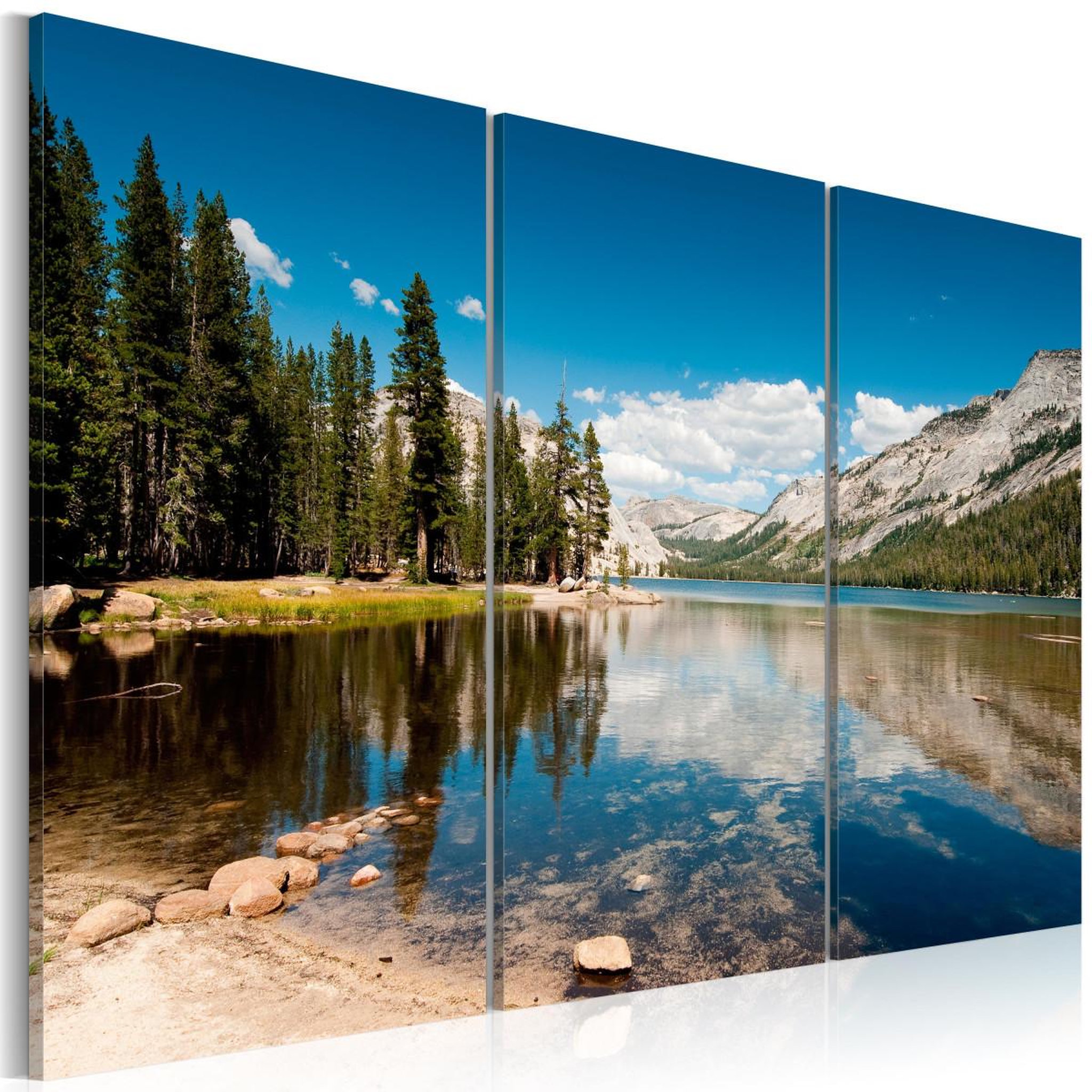 Paris Prix Tableau imprimé  montagnes & lac cristallin. Coloris disponibles : Multicolore