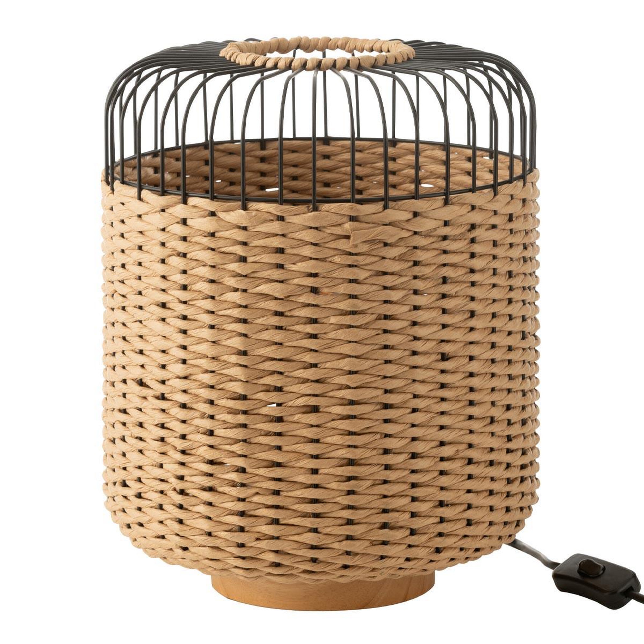 J-LINE Lampe à poser en métal  eldon  34cm naturel