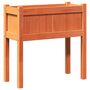 Voir la diapositive 2 : VIDAXL Jardinieres et pieds cire marron 70x31x70 cm bois de pin massif