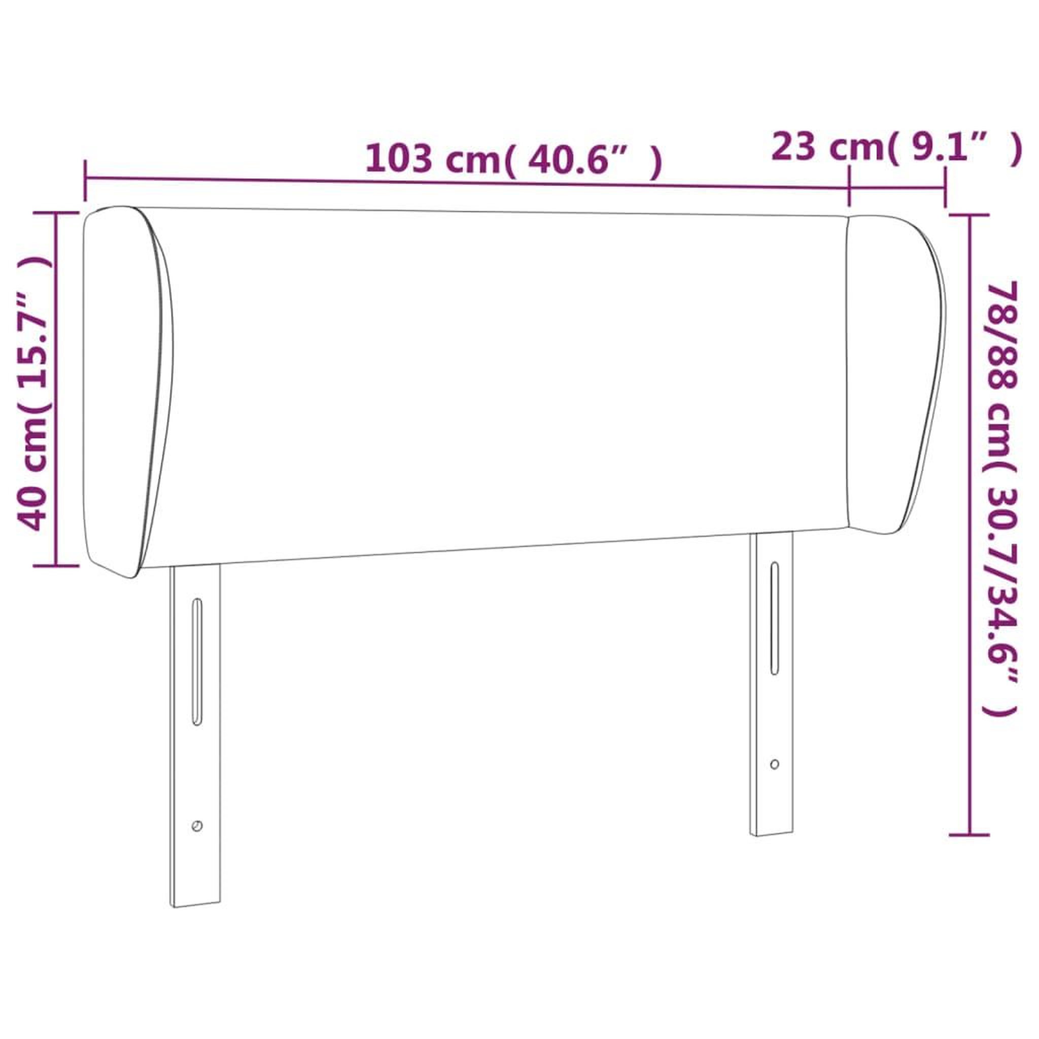 Voir la diapositive 6 : VIDAXL Tete de lit avec oreilles Cappuccino 103x23x78/88 cm Similicuir