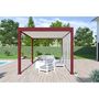 Voir la diapositive 6 : Pergola Bioclimatique autoportée 3x4 m - Aluminium - Rouge basque/blanc -  VS OmBREA®